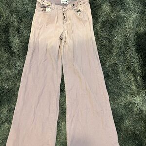 Fashion Nova Pink Flare Jeans with Wide Leg